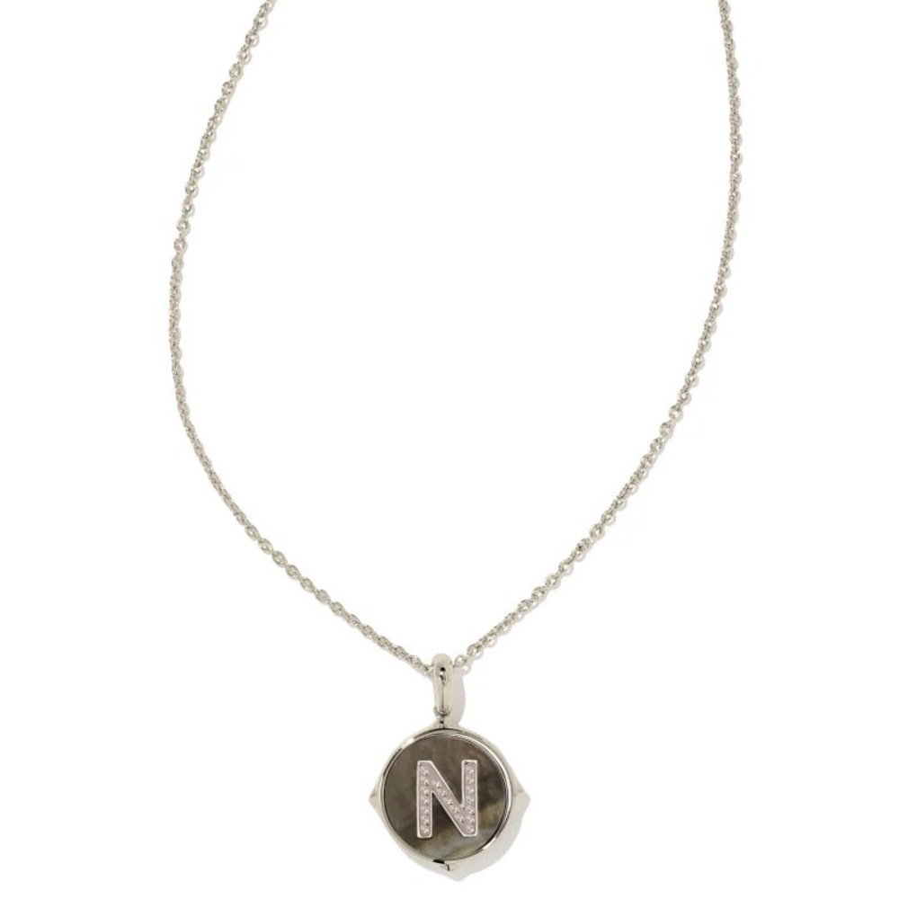 KENDRA SCOTT Letter N Reversible Disc Pendant Necklace